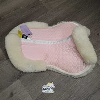 Sheepskin Half Pad, rolled edges *vgc, mnr hair, dirt, saddle stains, peeling

