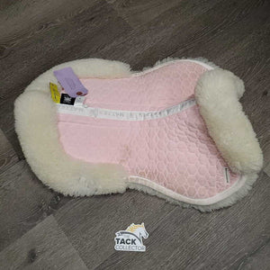 Sheepskin Half Pad, rolled edges *vgc, mnr hair, dirt, saddle stains, peeling
