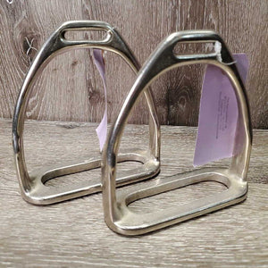 Hvy Stirrup Irons, grips *fair, clean, stains, v.torn rubber bottoms