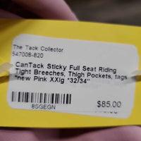 Sticky Full Seat Riding Tight Breeches, Thigh Pockets, tags *new