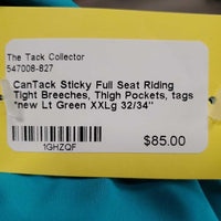 Sticky Full Seat Riding Tight Breeches, Thigh Pockets, tags *new
