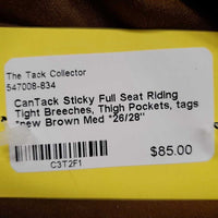 Sticky Full Seat Riding Tight Breeches, Thigh Pockets, tags *new

