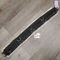 Hvy Nylon Web Fleece Lined Surcingle, 8 Rings *N0 Straps, gc, dirt, hair
