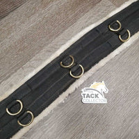 Hvy Nylon Web Fleece Lined Surcingle, 8 Rings *N0 Straps, gc, dirt, hair
