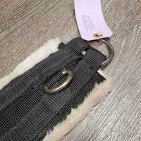 Hvy Nylon Web Fleece Lined Surcingle, 8 Rings *N0 Straps, gc, dirt, hair
