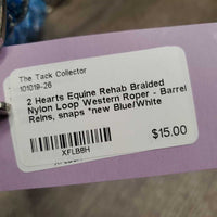 Braided Nylon Loop Western Roper - Barrel Reins, snaps *new
