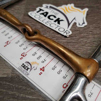 Thin Copper Full Cheek Bit *gc, clean, mnr oxidization, stains, residue, scratches
