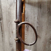 Vintage Wood Harness Hame & Horseshoe Base small Table *vgc, dusty, bent rings, splitting wood, rough edges
