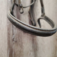 Rsd Leather Bridle, Thick Braided Reins *gc, dirt, scraped edges, tight keepers, loose browband
