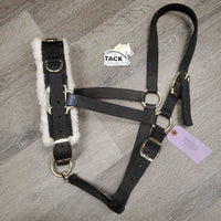 Nylon & Fleece Lined Lungeing Cavesson *vgc, mnr hair, dirt & stains
