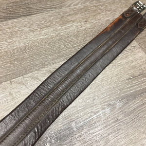 Flat Synthetic Leather Girth 1x Elastic *gc/fair, creases, dents, rubs, faded, scrapes, mnr dirt, stiff, dry, hairy seams