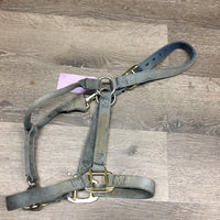 Thick Nylon Halter, adj, snap *gc, v.faded, v.stained, rubs, frays