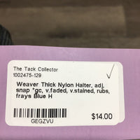 Thick Nylon Halter, adj, snap *gc, v.faded, v.stained, rubs, frays
