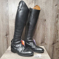 Field Boots, zips *gc, clean, replaced zippers, rubs, mnr scuffs, mismatched snaps, polished :)
