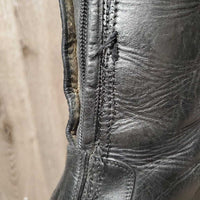 Field Boots, zips *gc, clean, replaced zippers, rubs, mnr scuffs, mismatched snaps, polished :)
