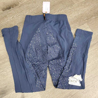 JUNIORS Sticky Full Seat Riding Tight Breeches, Pull On *gc, seam rubs, dry & peeling stickies, seat & legs: rubs & v.pilly
