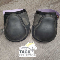 Pr Hind Boots, velcro *gc, dirt, mnr hair, faded, residue
