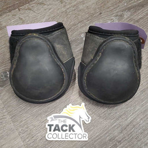 Pr Hind Boots, velcro *gc, dirt, mnr hair, faded, residue