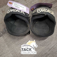 Pr Hind Boots, velcro *gc, dirt, mnr hair, faded, residue