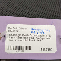 Mesh Orthopaedic 3-Ply Rear Riser Half Pad *xc/vgc, mnr hair, v. mnr dirt
