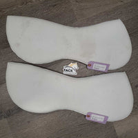 Pr Memory Foam Half Pad INSERTS ONLY *gc, mnr hair, dirt, dingy, stains, pills, threads
