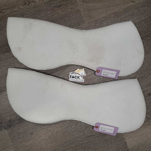Pr Memory Foam Half Pad INSERTS ONLY *gc, mnr hair, dirt, dingy, stains, pills, threads