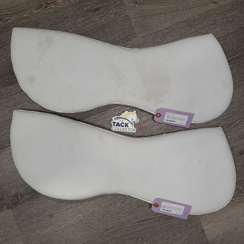 Pr Memory Foam Half Pad INSERTS ONLY *gc, mnr hair, dirt, dingy, stains, pills, threads