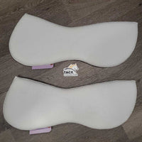 Pr Memory Foam Half Pad INSERTS ONLY *gc, mnr hair, dirt, dingy, stains, pills, threads
