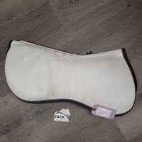 Memory Foam Half Pad *gc, mnr hair, faded, dirt, dingy, puckers, pills, binding rubs, weak velcro
