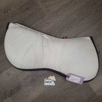 Memory Foam Half Pad *gc, mnr hair, faded, dirt, dingy, puckers, pills, binding rubs, weak velcro