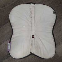 Memory Foam Half Pad *gc, mnr hair, faded, dirt, dingy, puckers, pills, binding rubs, weak velcro
