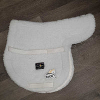 Fleece Fitted Hunter Saddle Pad *gc, mnr hair, clumpy, pills, dingy underside, threads

