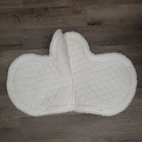 Fleece Fitted Hunter Saddle Pad *gc, mnr hair, clumpy, pills, dingy underside, threads
