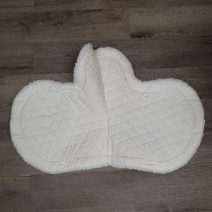 Fleece Fitted Hunter Saddle Pad *gc, mnr hair, clumpy, pills, dingy underside, threads
