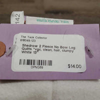 2 Fleece No Bow Leg Quilts *vgc, clean, hair, clumpy
