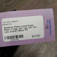 Fleece Lined Dress Sheet, 0 legs, tail *vgc, mnr hair, rubs, stains?
