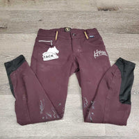 JUNIORS Hvy EuroSeat Breeches *gc, dirt, pilly, rubs, faded, snags