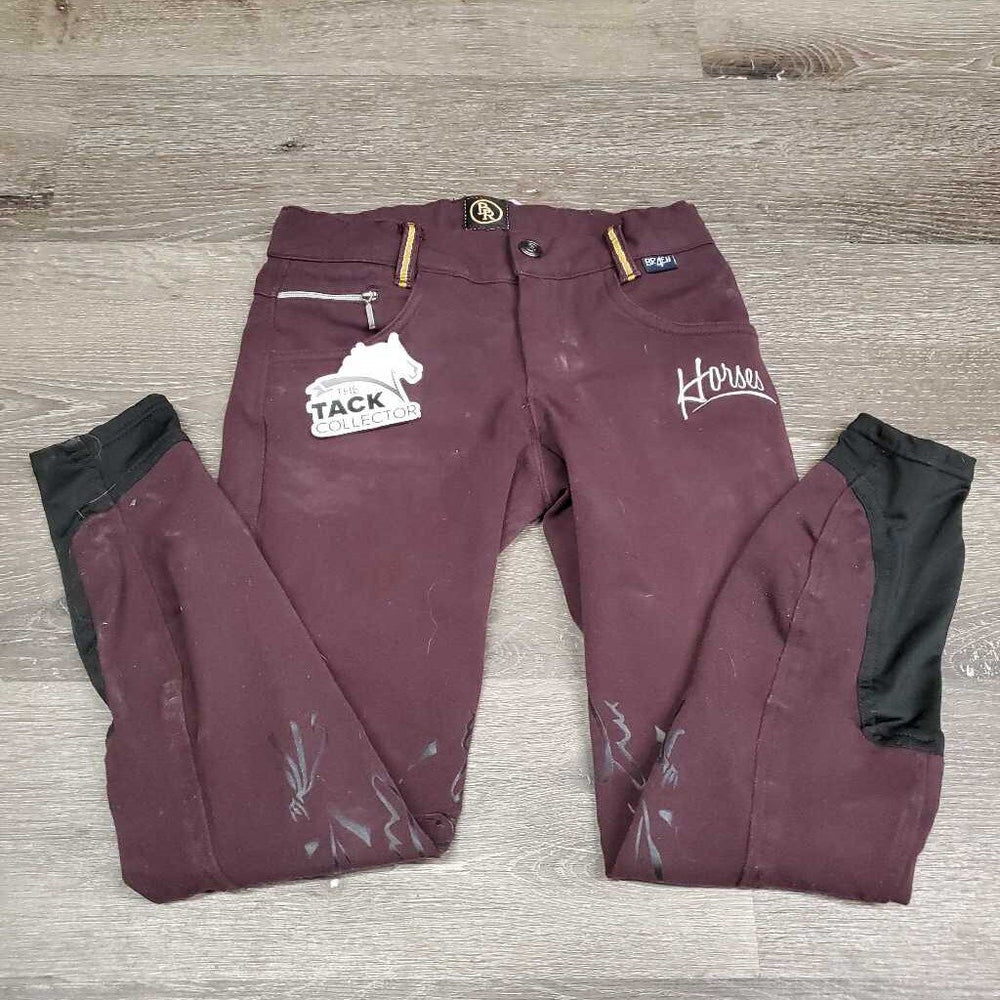 JUNIORS Hvy EuroSeat Breeches *gc, dirt, pilly, rubs, faded, snags