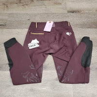 JUNIORS Hvy EuroSeat Breeches *gc, dirt, pilly, rubs, faded, snags