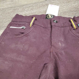 JUNIORS Hvy EuroSeat Breeches *gc, dirt, pilly, rubs, faded, snags