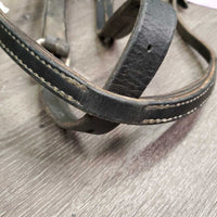 Hvy Thick Western Running Martingale *gc, dirty, older, scrapes, stiff, dry, xholes, rusty rings