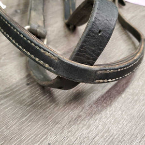 Hvy Thick Western Running Martingale *gc, dirty, older, scrapes, stiff, dry, xholes, rusty rings
