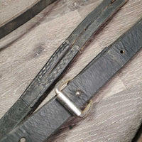 Hvy Thick Western Running Martingale *gc, dirty, older, scrapes, stiff, dry, xholes, rusty rings

