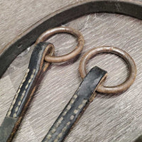 Hvy Thick Western Running Martingale *gc, dirty, older, scrapes, stiff, dry, xholes, rusty rings