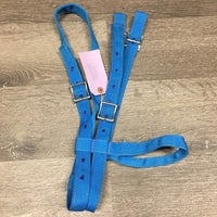 Wide Flat Soft Nylon Headstall, Noseband, Round Nylon Reins *vgc, mnr stains, older
