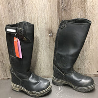 JUNIORS Winter Riding Boots, zips *gc, clean, mnr dirt/residue, scuffs, scrapes, scratches