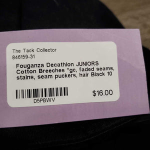 JUNIORS Cotton Breeches *gc, faded seams, stains, seam puckers, hair