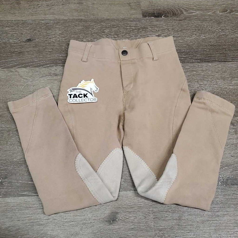 JUNIORS Hvy Cotton Breeches, Pull On *gc/fair, holes: knee & seat seam