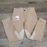 JUNIORS Hvy Cotton Breeches, Pull On *gc/fair, holes: knee & seat seam
