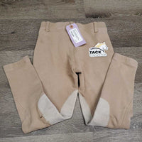 JUNIORS Hvy Cotton Breeches, Pull On *gc/fair, holes: knee & seat seam